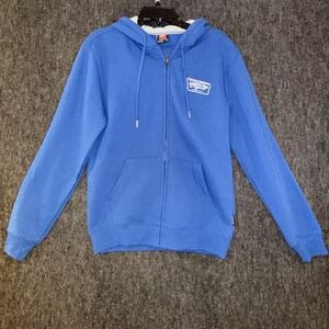 Quiksilver Zip Up‎ Hoodie Men's Small Blue Quartz Fleece Surf Skate Jacket NWT
